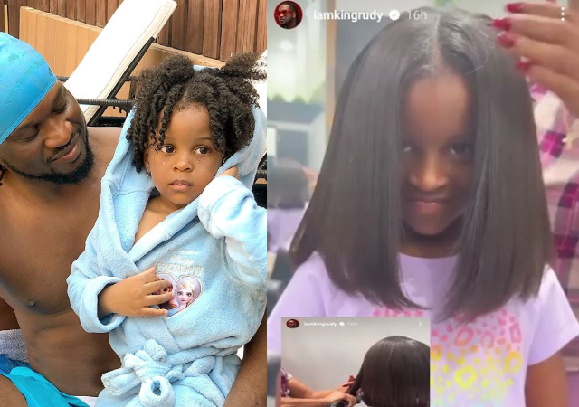 Rudeboy shares photo of his daughter’s natural hair