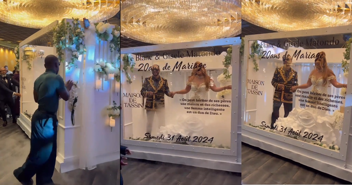 "This is the real money na water" – Netizens marvel at a couple's grand entrance into their wedding venue (VIDEO)