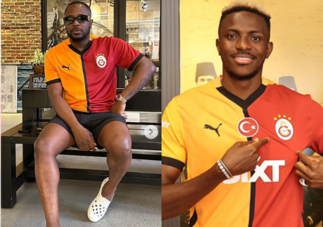 Tunde Ednut Shows Off Galatasaray Jersey Following Osimhen's Signing