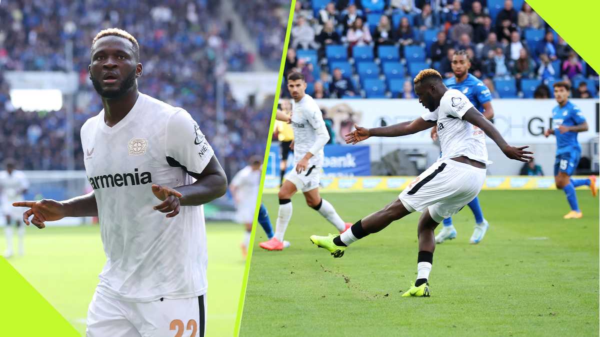 Victor Boniface Leaves Defender Crawling Before Scoring Goal for Leverkusen