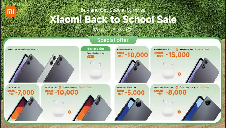 Xiaomi Nigeria Back-to-School Promotion: Gear Up with Amazing Offers on Redmi Pads and Buds