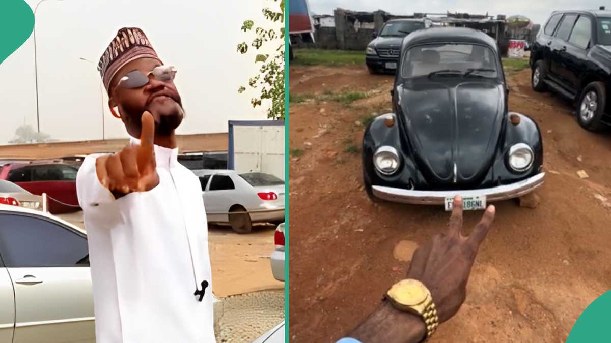 Vendor Displays Volkswagen Beetle Car Going for N100k Only, Says it's the Cheapest Ride in Nigeria