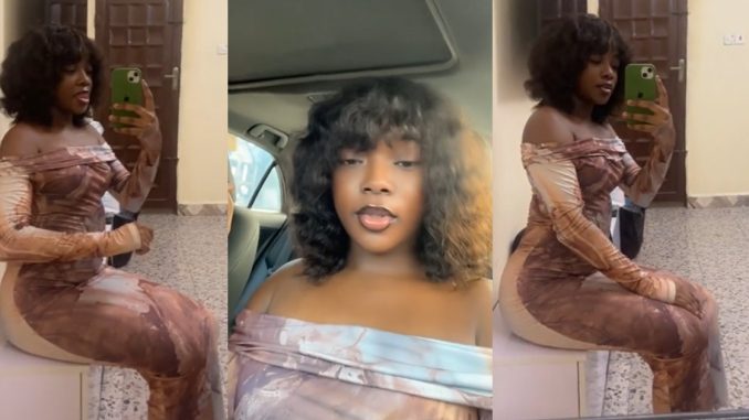 "Your mama" – Lady c0nfronts a man for calling her 'asɘwo' while recording herself in traffic (VIDEO)