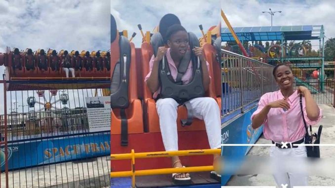 "Never tried this and never trying it" – Lady Shares Her Fr!ghtening Experience Before and After A Ride At Apapa Amusement Park (WATCH) 