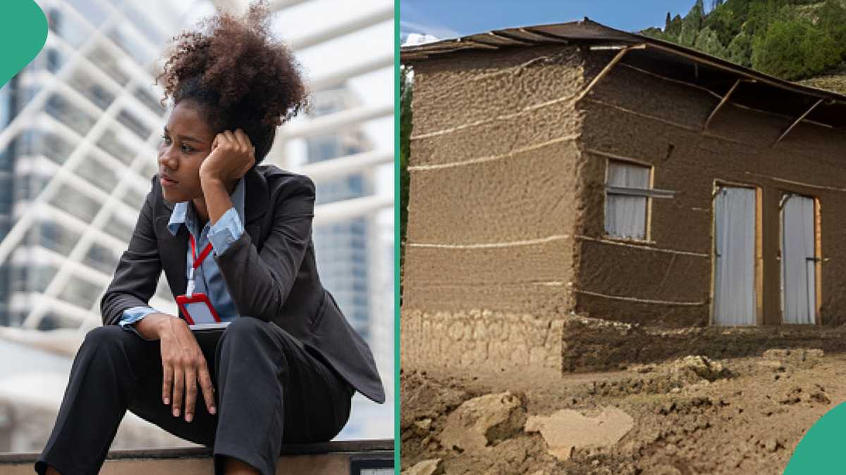 Lady Based Abroad Reacts after Seeing House Relative Built for Her, Places Curse on Him