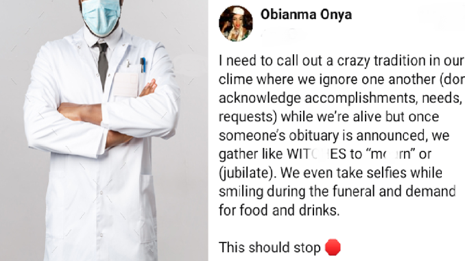 Nigerian Doctor Amonishes People Who Don't Celebrate The Achievements Of Others When They Are Alive But Mourn Their Dǝaths.