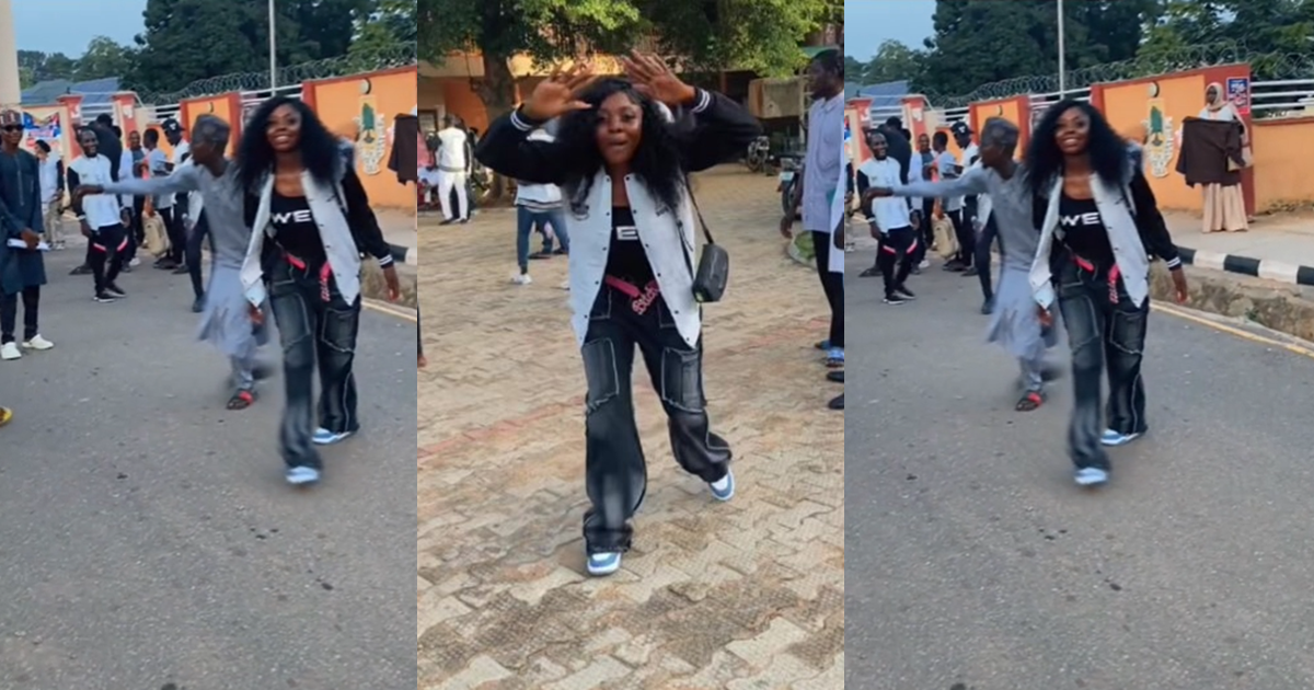 Nigerian lady celebrates as she becomes first graduate in her family (WATCH)