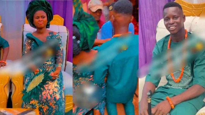 "So how old is the wife" – Reactions as Nigerian man marries at 20-year-old (VIDEO)