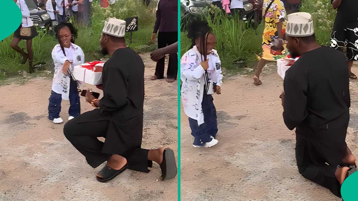 Man Proposes to His Small-sized Girlfriend On Her Sign-out Day, She Rejects Him, Video Trends