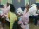 Man fe@rs as pregnant girlfriend grabs his shirt tightly during labour pa!ns (WATCH)