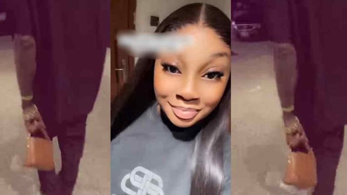 "No man can carry his girlfriend's bag" – Nigerian lady showcases boyfriend's bag-carrying gesture (WATCH)