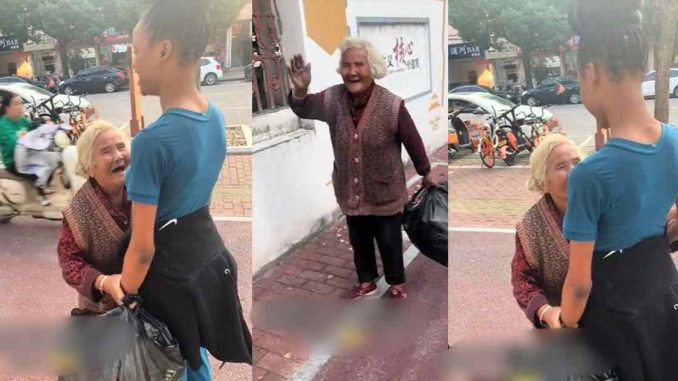 "She had been rubbing my body for over 3mins" – China-based Nigerian lady shares her adorable experience with an old Chinese woman (WATCH)