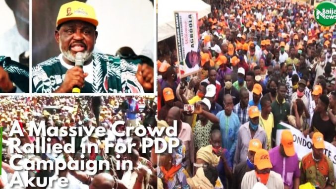 Massive Crowd Storm PDP Campaign Rally In Ondo