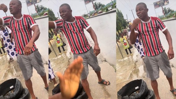 "Let it gooo" – Man r@ges as lady received ₦10,000 for transportation without visiting (WATCH)