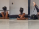 Nigerian lady stuck in contorted pose during stretch exercise (WATCH)