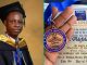 Babcock University Graduate Bags First Class, Proudly Shows Off Certificate and Medal