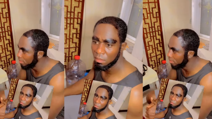 "I pictured him attending your school’s PTA meeting like this" – Ghanaian man goes overboard with hair dye to hide his gray hair (WATCH)