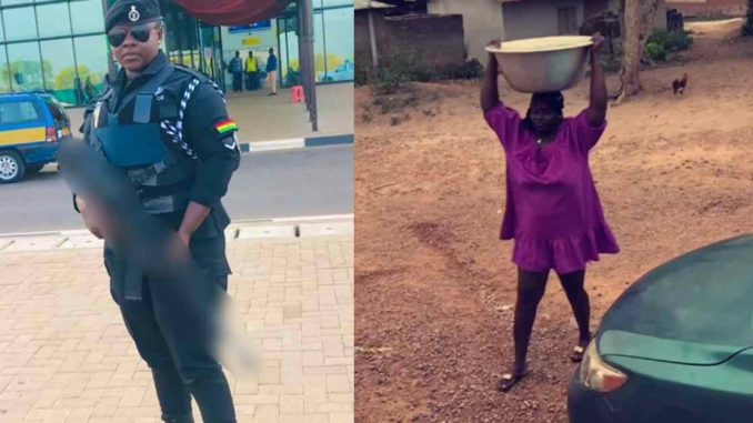 "Your family has no regard for your profession at home" – Police officer engages in household chores, despite high-ranking position (WATCH)