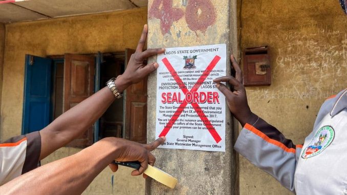 For Fear Of Cholera Outbreak, Lagos Seals Residential Building For Lack Of Sanitary Toilet