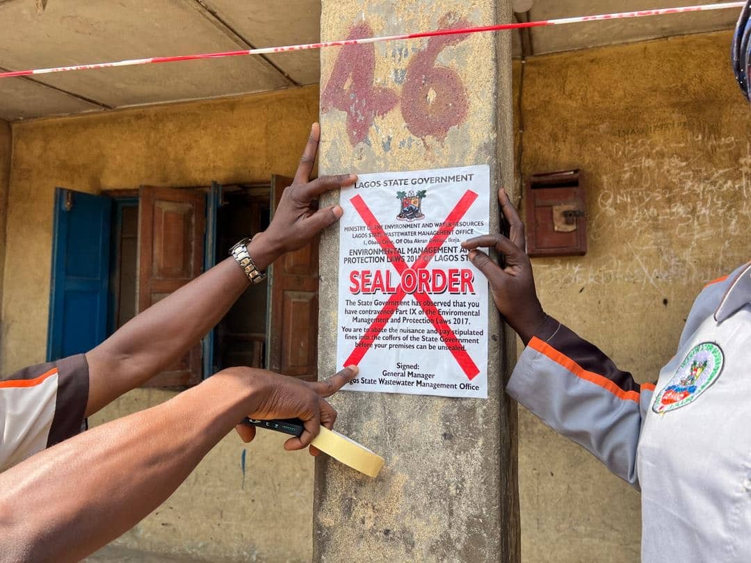 For Fear Of Cholera Outbreak, Lagos Seals Residential Building For Lack Of Sanitary Toilet