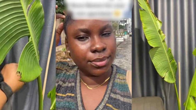 "Igi ogede" – Lady in awe as friend gifts her banana leaves as decor for new apartment (VIDEO)