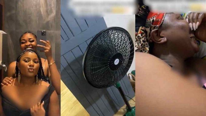 Lady left in st!ches as standing fan imitates ambulance sound (WATCH)