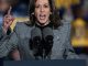 Awkward moment Kamala Harris crowd falls silent when VP makes bizarre request - as Trump insists he's not a Nazi