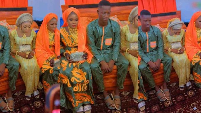 Nigerian man reportedly marry three wives on the same day (WATCH)