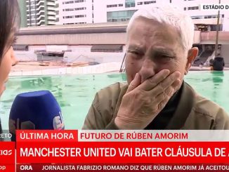 Moment Sporting fan bursts into tears live on TV after question about Ruben Amorim leaving to join Man Utd