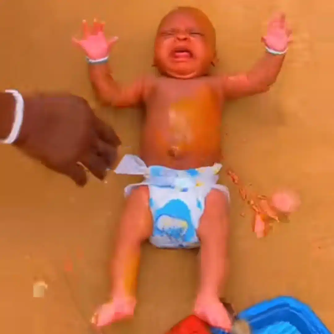 Outrage as video captures baby’s dedication ritual to the gods