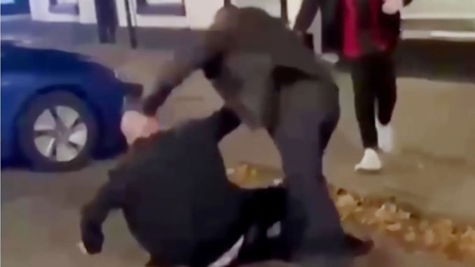 Suspended Labour MP seen laughing with pals moments after punching constituent in new CCTV footage