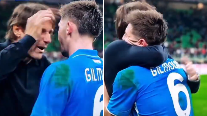 Moment Antonio Conte 'goes wild' for Billy Gilmour as legendary boss' exact words to Scotland hero revealed