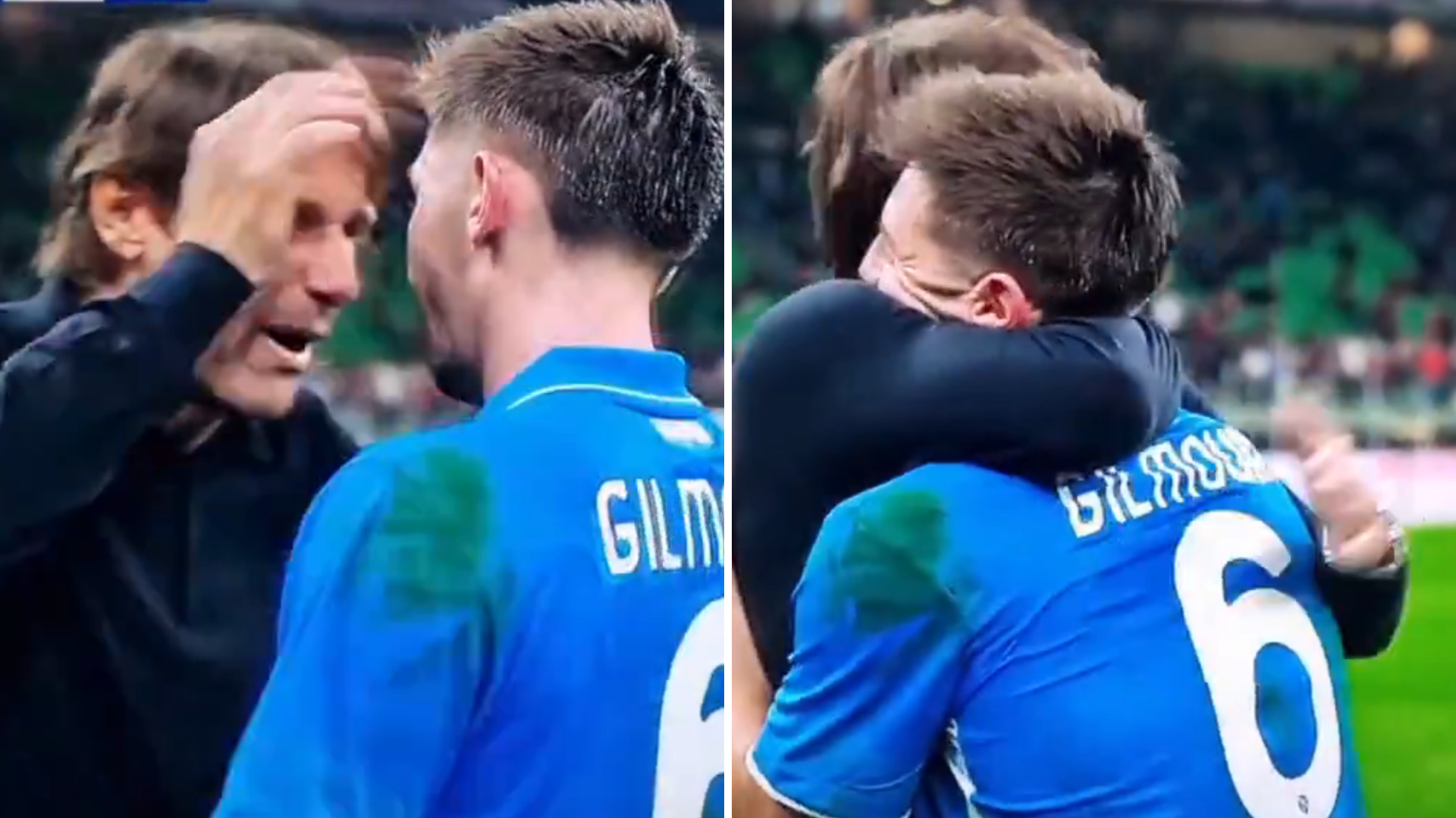 Moment Antonio Conte 'goes wild' for Billy Gilmour as legendary boss' exact words to Scotland hero revealed