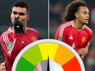 Man Utd player ratings: Casemiro back to brilliant best in Ruud van Nistelrooy's first game but Joshua Zirkzee struggles