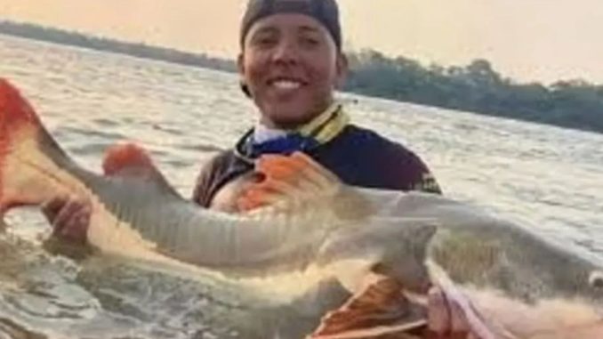 Man, 23, drowns after hooking monster fish & losing his balance as he pulled it out water in front of horrified pals