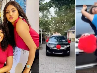 Regina Daniels surprises her friend Casie with her dream car