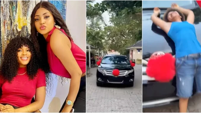 Regina Daniels surprises her friend Casie with her dream car