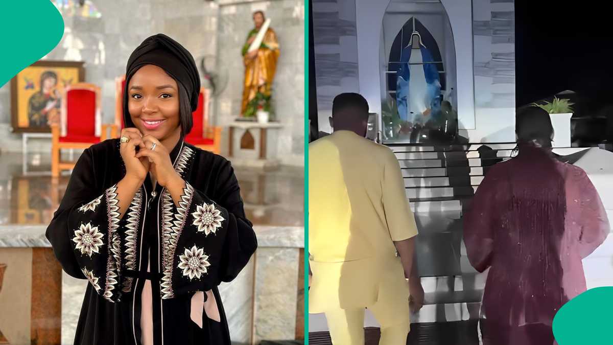 Ekene Umenwa Stirs Reactions as She Takes Child to Mother Mary Statue: "Be Inclined Only to Jesus"