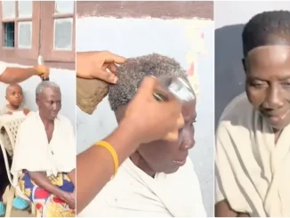 Young barber gives grandmother a youthful transformation