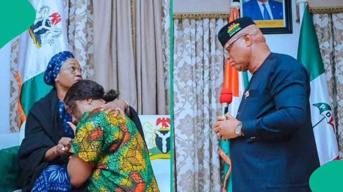 Akwa Ibom Gov Picks Daughter to Oversee First Lady's Office after Wife's Death, Speaks on Remarrying