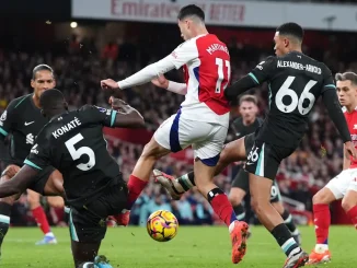 Arsenal Maintain Unbeaten Run In EPl Against Liverpool After 2-2 Draw