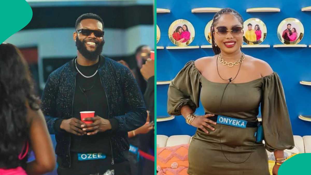 BBNaija’s Ozee Looks Around, Quickly Kisses Onyeka During Pool Party, Video Trends: “He Will Deny”