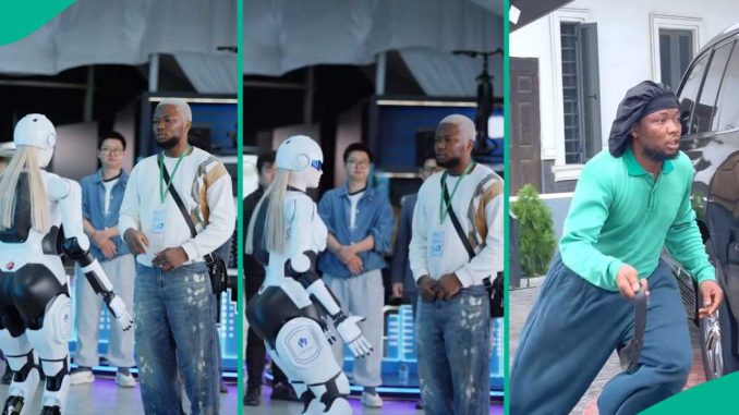 Brain Jotter Buys Female Robot in China, Video Leaves Nigerians Talking: “She Set, See Her Backside”