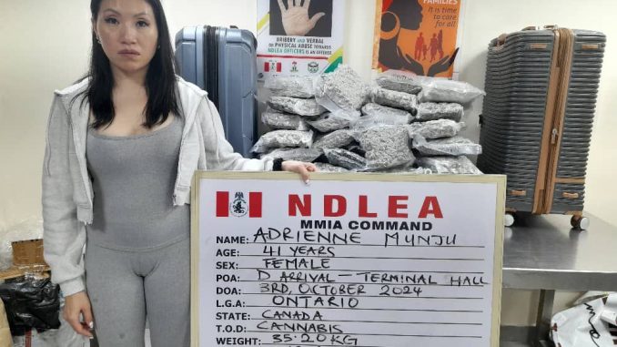 Canadian Lady Bags 11 Years Imprisonment For Importing Illicit Drug Into Nigeria