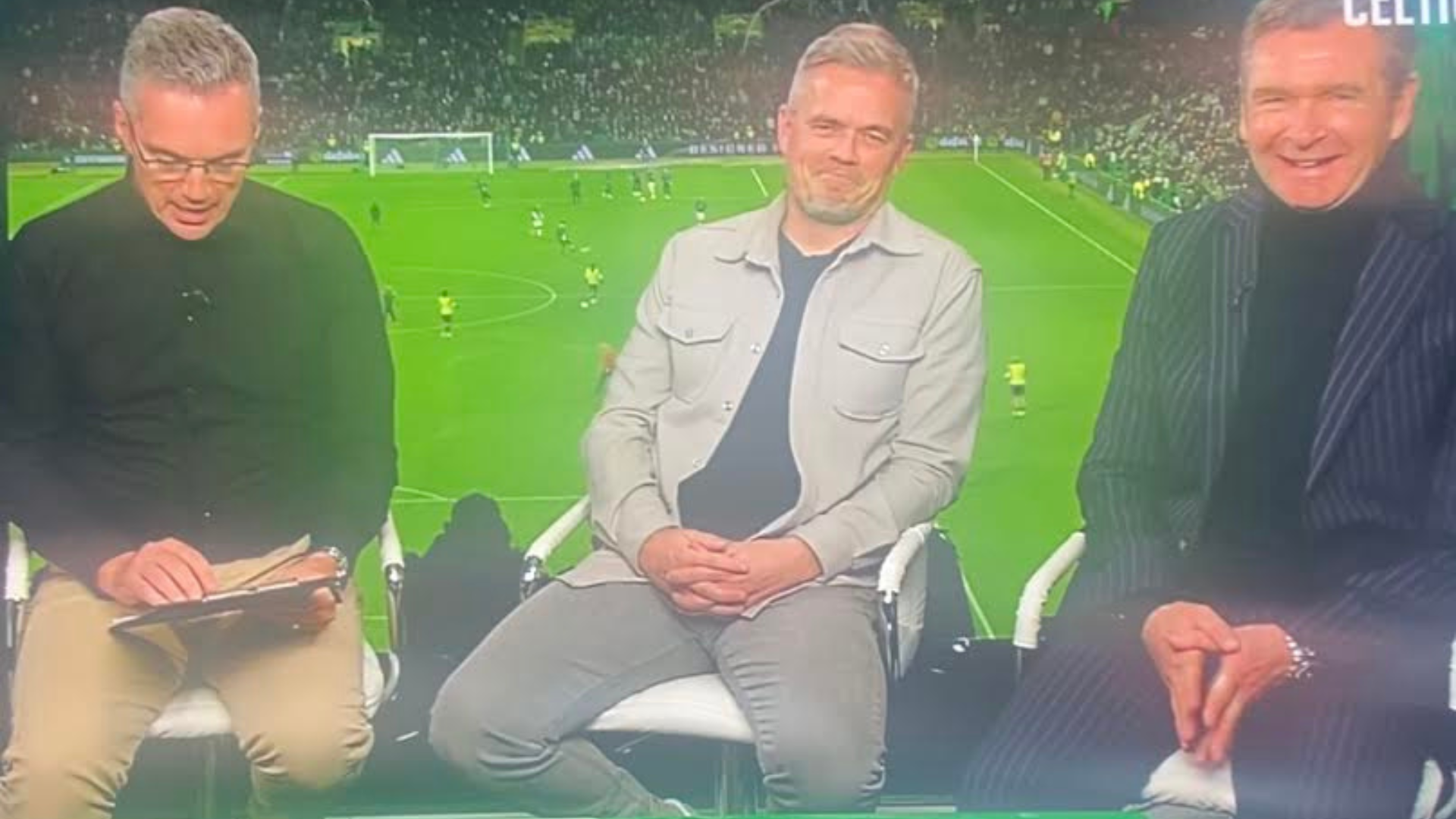 Celtic TV host trolls Rangers during Dundee coverage as pundits laugh at rivals over Aberdeen result