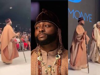 Davido shines as he walks runway at Lagos Fashion Week