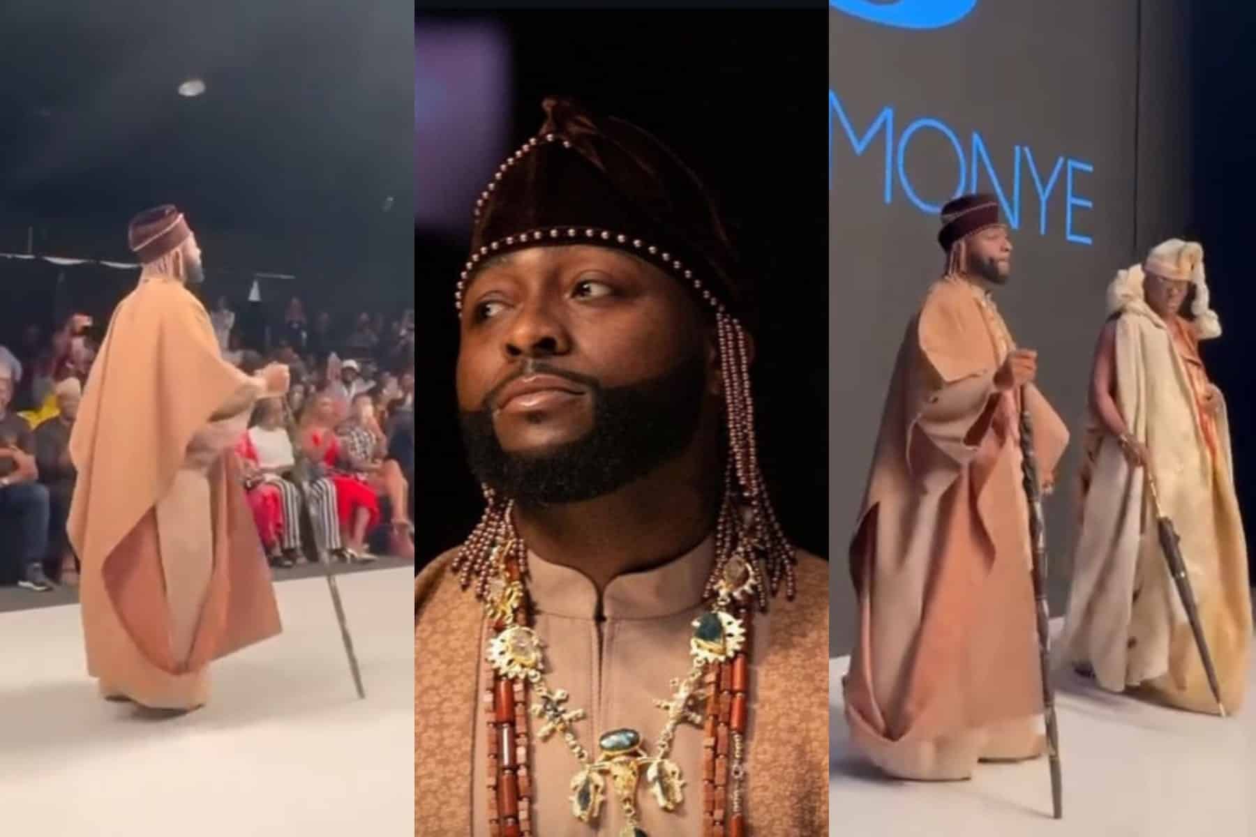 Davido shines as he walks runway at Lagos Fashion Week