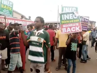 Edo PDP Supporters Protest At INEC Office, Demand Reversal Of Results