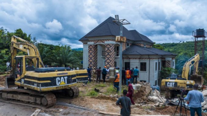 Enugu Gov’t Demolishes Another Kidnappers' Den