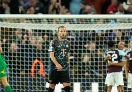 Ex-EPL Star Berates Kane’s Display In Bayern’s Shock Defeat To Villa